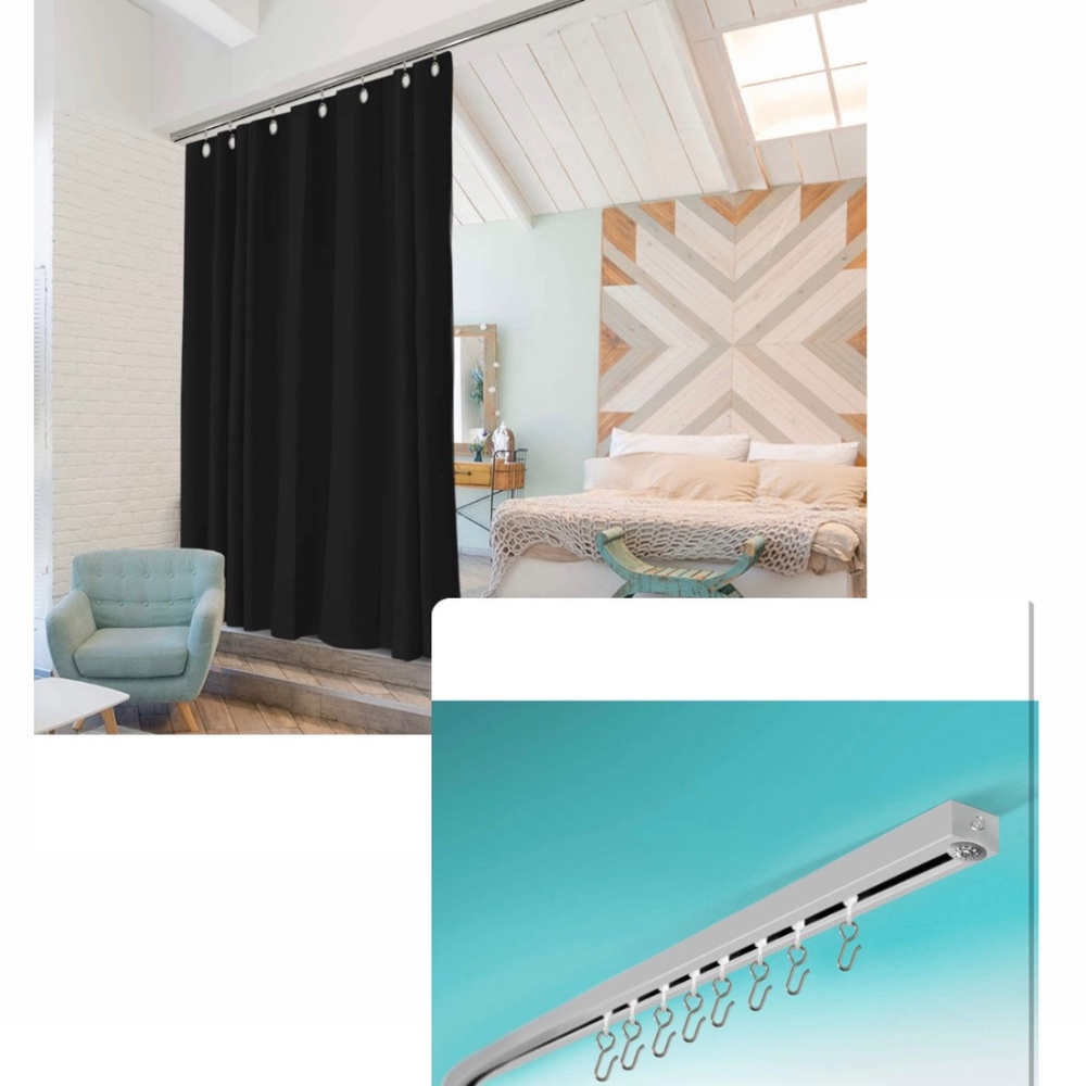 Curtain and divider